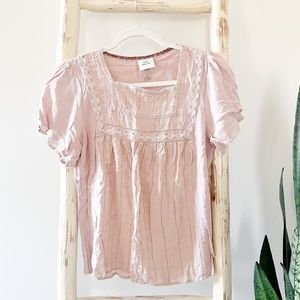 Pink boho top size m